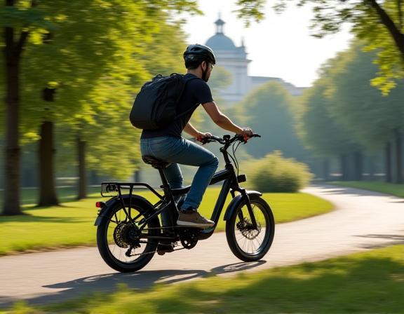 Immagine di bici elettrica nel parco